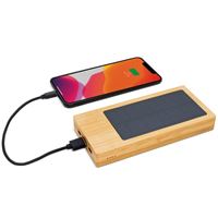POWERBANK SOLARE DA 8000 mAh in BAMBOO